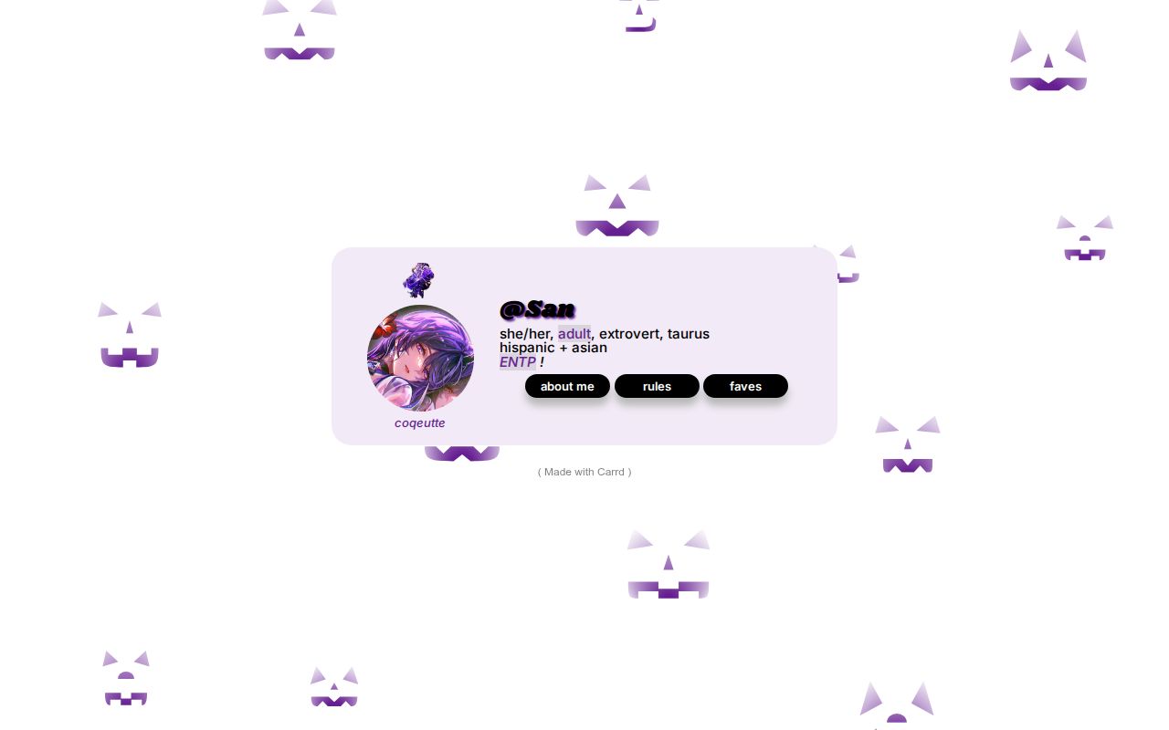 Carrd profile picture for @sanest